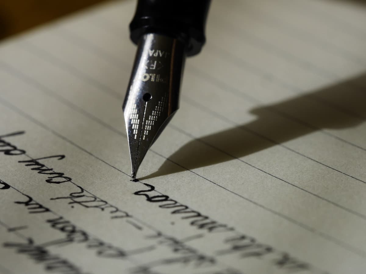 A typewriter — the work of writing requires the right words.